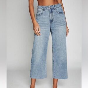 River Island Wide Leg Light Wash Jeans